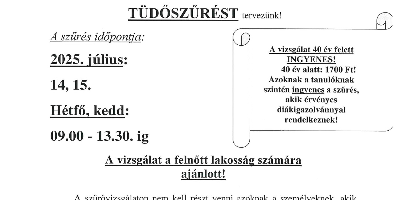 Tüdőszűrés