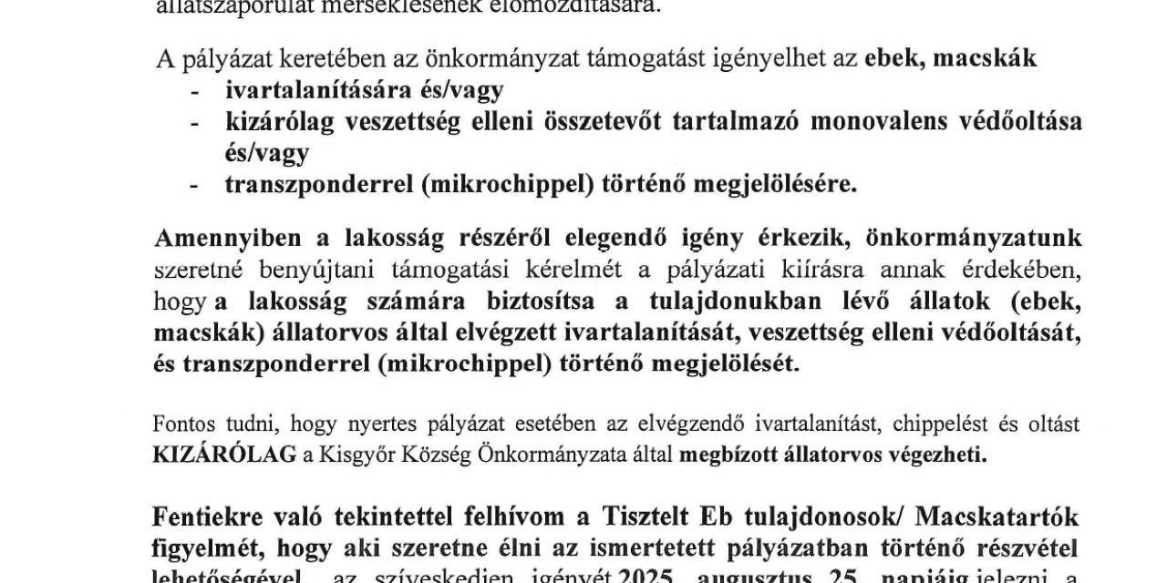 Igényfelmérés