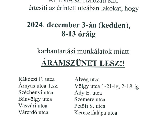 Áramszünet