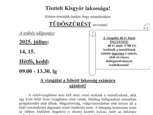Tüdőszűrés